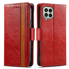 Coque Portefeuille Livre Cuir Etui Clapet S02D pour Samsung Galaxy M53 5G Rouge