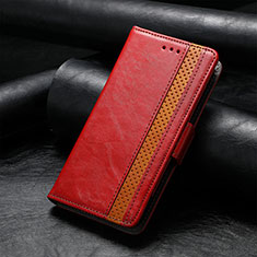 Coque Portefeuille Livre Cuir Etui Clapet S02D pour Samsung Galaxy S21 Ultra 5G Rouge