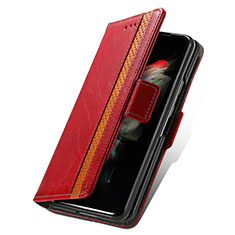 Coque Portefeuille Livre Cuir Etui Clapet S03D pour Samsung Galaxy Z Fold4 5G Rouge