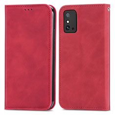 Coque Portefeuille Livre Cuir Etui Clapet S04D pour Huawei Honor X10 Max 5G Rouge