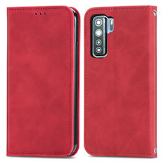 Coque Portefeuille Livre Cuir Etui Clapet S04D pour Huawei P40 Lite 5G Rouge