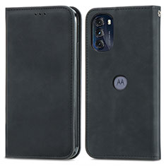 Coque Portefeuille Livre Cuir Etui Clapet S04D pour Motorola Moto G 5G (2022) Noir
