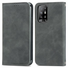 Coque Portefeuille Livre Cuir Etui Clapet S04D pour Oppo A94 5G Gris