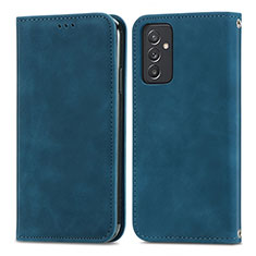 Coque Portefeuille Livre Cuir Etui Clapet S04D pour Samsung Galaxy A05s Bleu