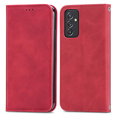 Coque Portefeuille Livre Cuir Etui Clapet S04D pour Samsung Galaxy A05s Rouge