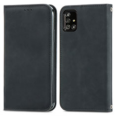 Coque Portefeuille Livre Cuir Etui Clapet S04D pour Samsung Galaxy A71 5G Noir