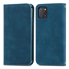 Coque Portefeuille Livre Cuir Etui Clapet S04D pour Samsung Galaxy A81 Bleu