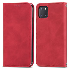Coque Portefeuille Livre Cuir Etui Clapet S04D pour Samsung Galaxy A81 Rouge
