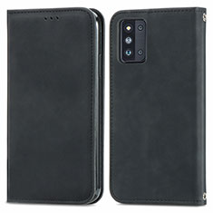 Coque Portefeuille Livre Cuir Etui Clapet S04D pour Samsung Galaxy F52 5G Noir