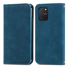 Coque Portefeuille Livre Cuir Etui Clapet S04D pour Samsung Galaxy M80S Bleu