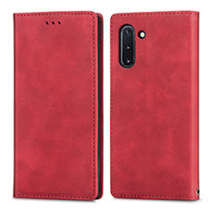 Coque Portefeuille Livre Cuir Etui Clapet S04D pour Samsung Galaxy Note 10 5G Rouge