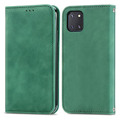 Coque Portefeuille Livre Cuir Etui Clapet S04D pour Samsung Galaxy Note 10 Lite Vert