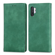 Coque Portefeuille Livre Cuir Etui Clapet S04D pour Samsung Galaxy Note 10 Plus 5G Vert