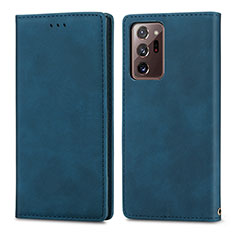 Coque Portefeuille Livre Cuir Etui Clapet S04D pour Samsung Galaxy Note 20 Ultra 5G Bleu
