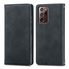 Coque Portefeuille Livre Cuir Etui Clapet S04D pour Samsung Galaxy Note 20 Ultra 5G Noir