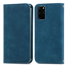 Coque Portefeuille Livre Cuir Etui Clapet S04D pour Samsung Galaxy S20 Plus 5G Bleu