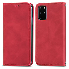 Coque Portefeuille Livre Cuir Etui Clapet S04D pour Samsung Galaxy S20 Plus 5G Rouge