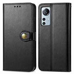 Coque Portefeuille Livre Cuir Etui Clapet S04D pour Xiaomi Mi 12 5G Noir