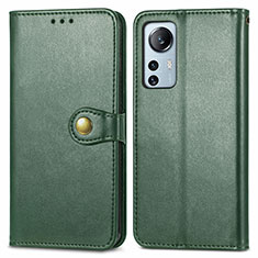 Coque Portefeuille Livre Cuir Etui Clapet S04D pour Xiaomi Mi 12 Lite 5G Vert