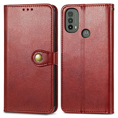 Coque Portefeuille Livre Cuir Etui Clapet S05D pour Motorola Moto E30 Rouge