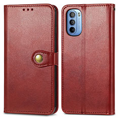 Coque Portefeuille Livre Cuir Etui Clapet S05D pour Motorola Moto G41 Rouge