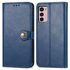 Coque Portefeuille Livre Cuir Etui Clapet S05D pour Motorola Moto G42 Bleu