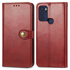 Coque Portefeuille Livre Cuir Etui Clapet S05D pour Motorola Moto G60s Rouge