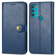 Coque Portefeuille Livre Cuir Etui Clapet S05D pour Motorola Moto G71 5G Bleu