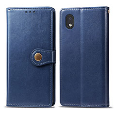 Coque Portefeuille Livre Cuir Etui Clapet S05D pour Samsung Galaxy A01 Core Bleu