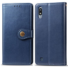 Coque Portefeuille Livre Cuir Etui Clapet S05D pour Samsung Galaxy A10 Bleu