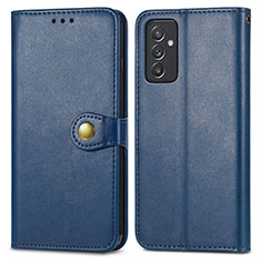 Coque Portefeuille Livre Cuir Etui Clapet S05D pour Samsung Galaxy A15 5G Bleu