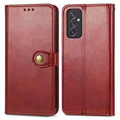 Coque Portefeuille Livre Cuir Etui Clapet S05D pour Samsung Galaxy A15 5G Rouge