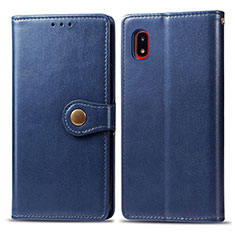 Coque Portefeuille Livre Cuir Etui Clapet S05D pour Samsung Galaxy A20 SC-02M SCV46 Bleu