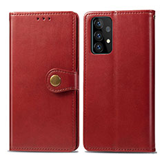 Coque Portefeuille Livre Cuir Etui Clapet S05D pour Samsung Galaxy A72 5G Rouge
