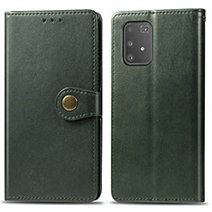 Coque Portefeuille Livre Cuir Etui Clapet S05D pour Samsung Galaxy A91 Vert