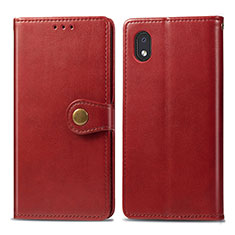 Coque Portefeuille Livre Cuir Etui Clapet S05D pour Samsung Galaxy M01 Core Rouge