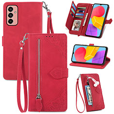 Coque Portefeuille Livre Cuir Etui Clapet S05D pour Samsung Galaxy M13 4G Rouge