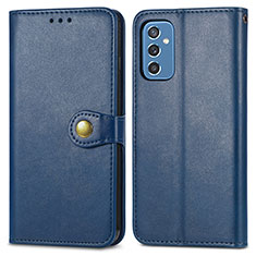 Coque Portefeuille Livre Cuir Etui Clapet S05D pour Samsung Galaxy M52 5G Bleu