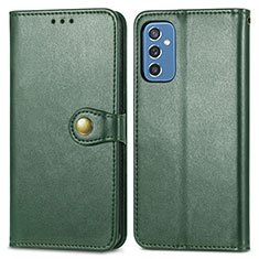 Coque Portefeuille Livre Cuir Etui Clapet S05D pour Samsung Galaxy M52 5G Vert