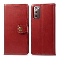 Coque Portefeuille Livre Cuir Etui Clapet S05D pour Samsung Galaxy Note 20 5G Rouge