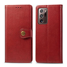 Coque Portefeuille Livre Cuir Etui Clapet S05D pour Samsung Galaxy Note 20 Ultra 5G Rouge