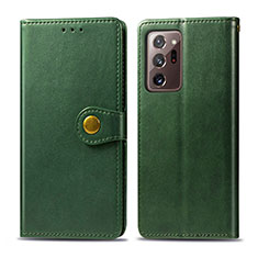 Coque Portefeuille Livre Cuir Etui Clapet S05D pour Samsung Galaxy Note 20 Ultra 5G Vert