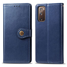 Coque Portefeuille Livre Cuir Etui Clapet S05D pour Samsung Galaxy S20 FE (2022) 5G Bleu
