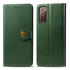 Coque Portefeuille Livre Cuir Etui Clapet S05D pour Samsung Galaxy S20 FE (2022) 5G Vert