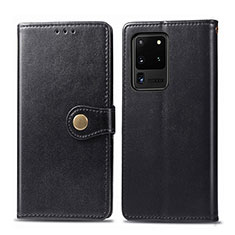 Coque Portefeuille Livre Cuir Etui Clapet S05D pour Samsung Galaxy S20 Ultra 5G Noir