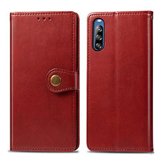 Coque Portefeuille Livre Cuir Etui Clapet S05D pour Sony Xperia L4 Rouge