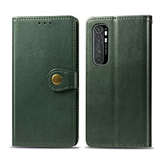 Coque Portefeuille Livre Cuir Etui Clapet S05D pour Xiaomi Mi Note 10 Lite Vert