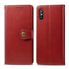 Coque Portefeuille Livre Cuir Etui Clapet S05D pour Xiaomi Redmi 9AT Rouge