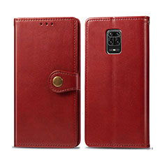 Coque Portefeuille Livre Cuir Etui Clapet S05D pour Xiaomi Redmi Note 9 Pro Max Rouge