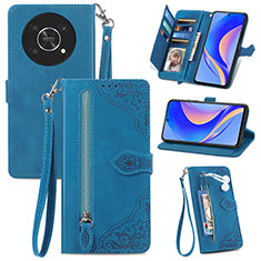 Coque Portefeuille Livre Cuir Etui Clapet S06D pour Huawei Nova Y90 Bleu